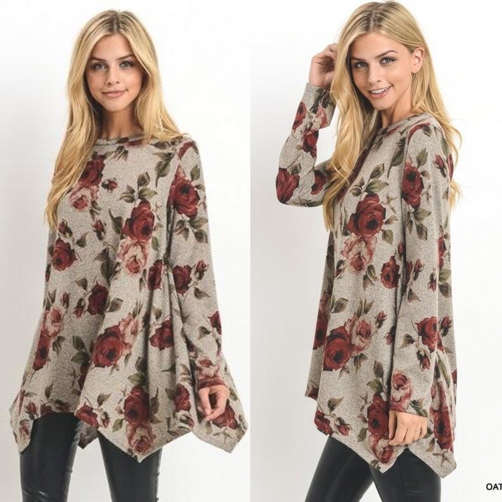Long Sleeve Floral Tunic